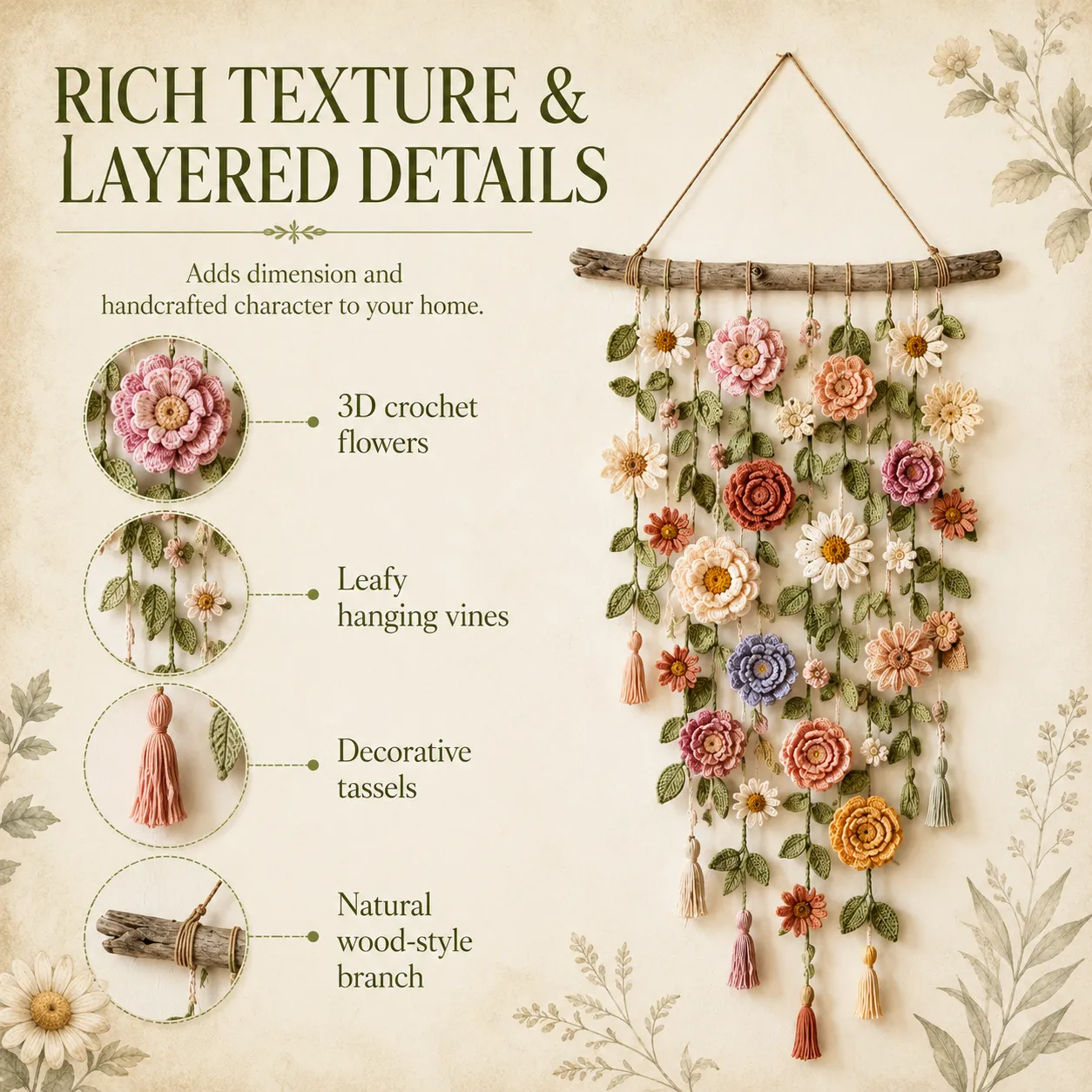Wall hanging above entryway console