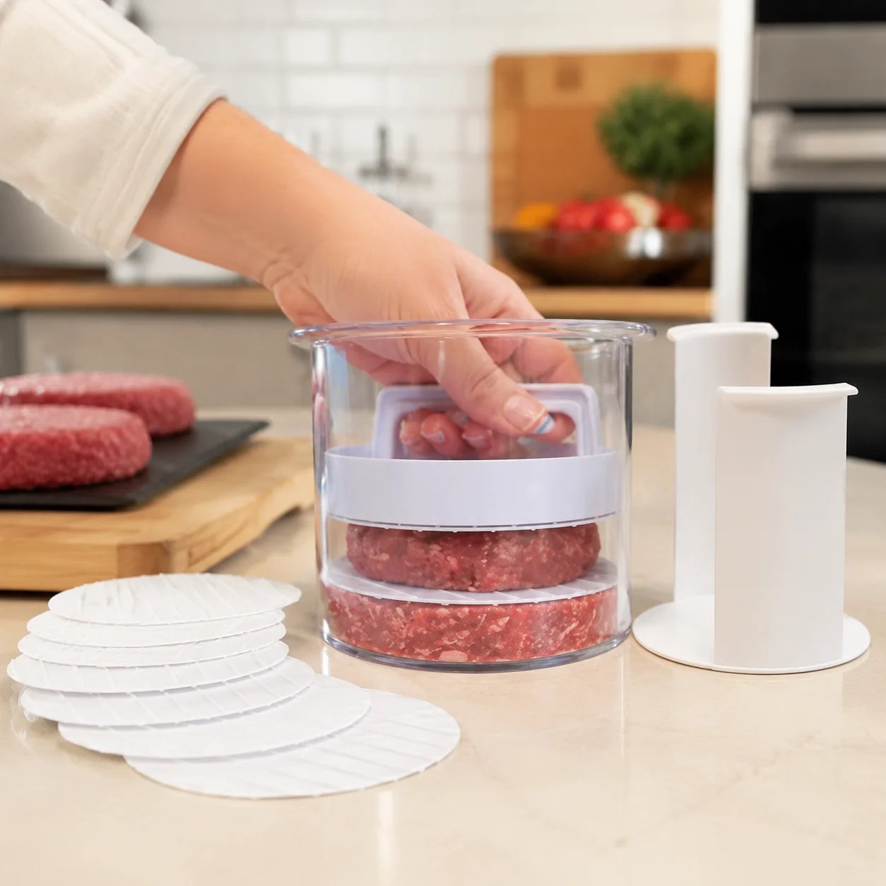 Burger patty preparation