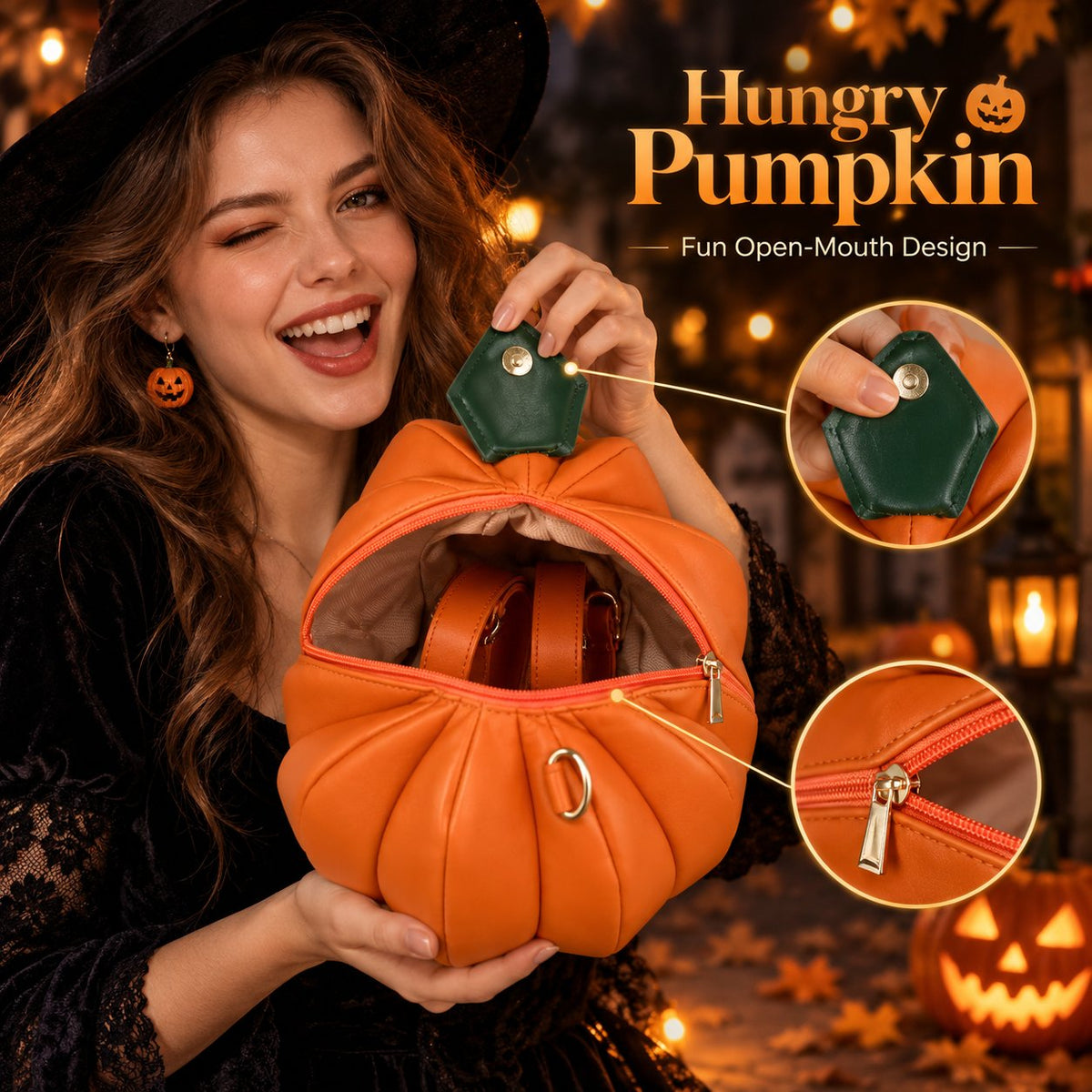 🎃✨Hungry Pumpkin Halloween Crossbody Bag (✨Same as in the video)
