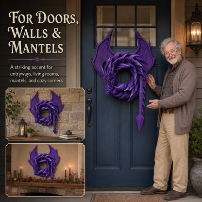 Last day 50% OFF-🐉Handmade Dragon Wreath