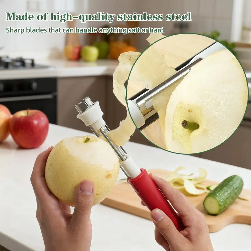 2-in-1 Stainless Steel Apple Corer & Peeler
