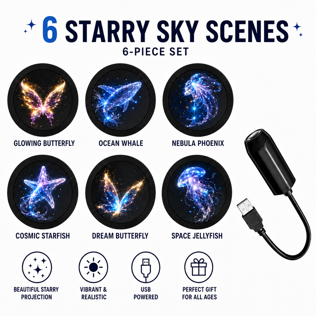 ✨Plug-&-Play HD Christmas Projector – 6 or 10 Festive Scenes(📦Buy 3 Free Shipping)