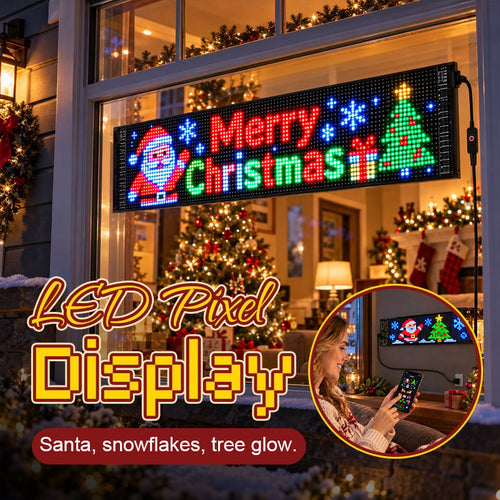 🎅Smart App-Controlled Christmas LED Pixel Display