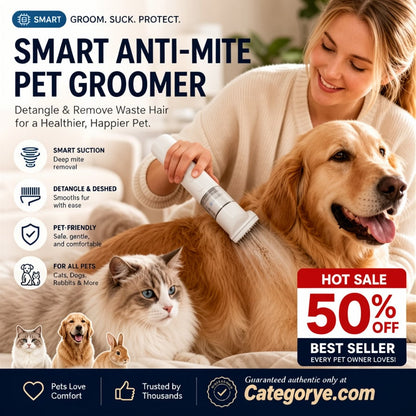 ⏰LIMITED TIME PRICE & FREE SHIPPING🔥Electric Pet Grooming Comb🐕Keep your furry friends away from mites, fleas and tangled fur！