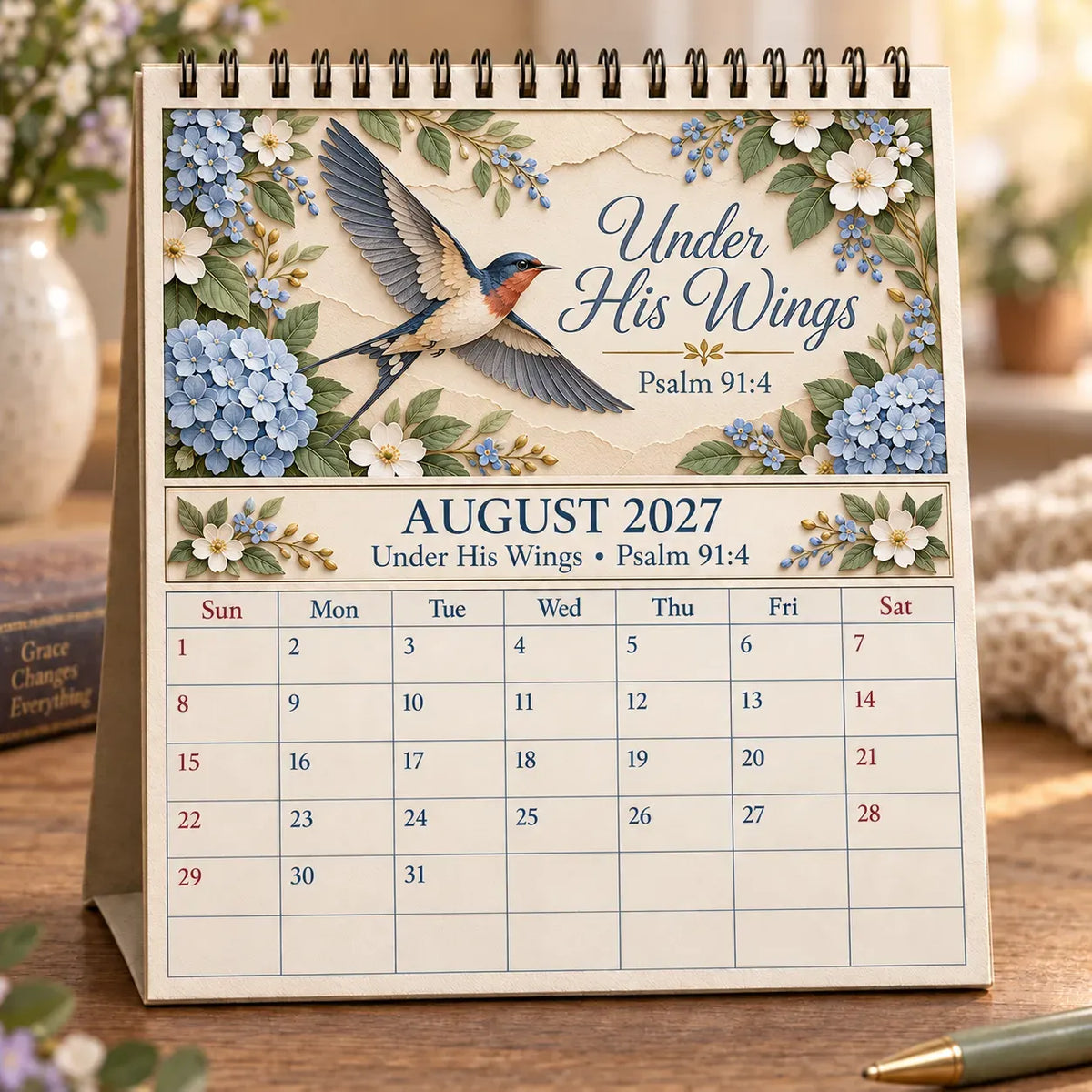 🔥 SPECIAL OFFER |✝️ 3D Christian Calendar 2027 | 12 Scripture Designs with Nature Scenes, Birds & Flowers for Faith-Filled Homes & Meaningful Gifts 🎁