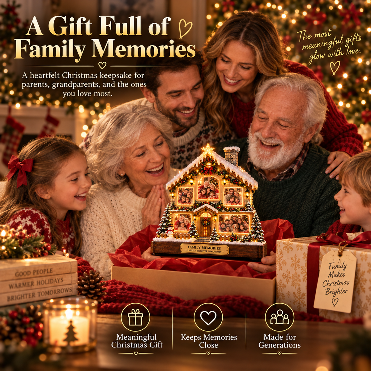 Home Sweet Home Family Photo Memory Lamp