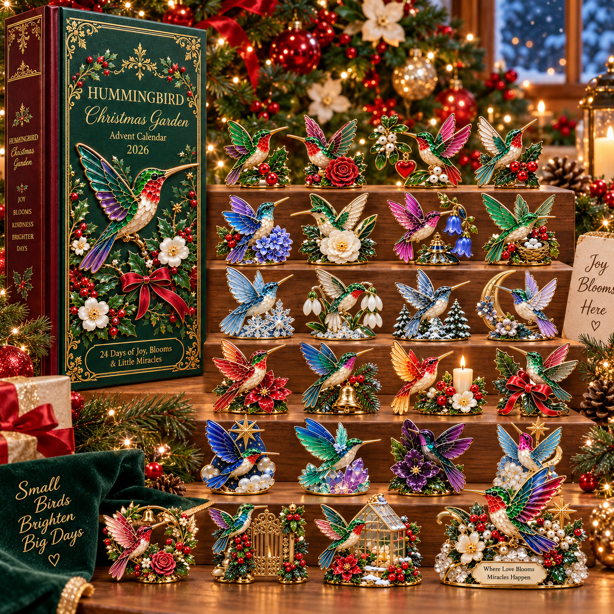 🎁24 Days of Joy in Bloom — Hummingbird Christmas Garden Advent Calendar 2026