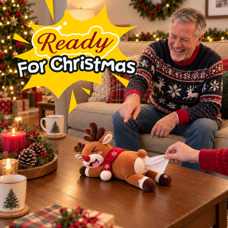 Funny Christmas Reindeer Tissue Holder – product view 5