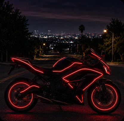 🏍️ Motorcycle RGBIC Glow Kit – 5000+ Colors, Music Sync & App Control