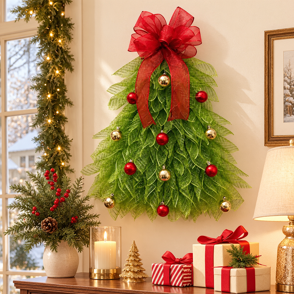 🔥Christmas Sale 49% OFF - 🎄Handmade Christmas Tree Wreath for Front Door
