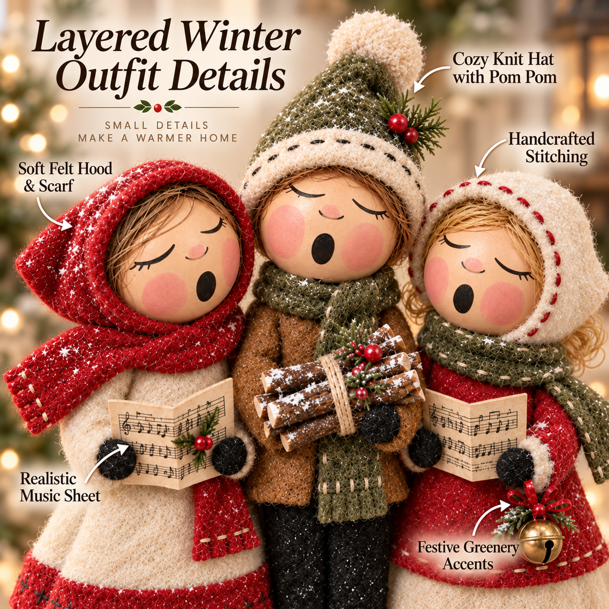 Vintage Christmas Carolers Figurine