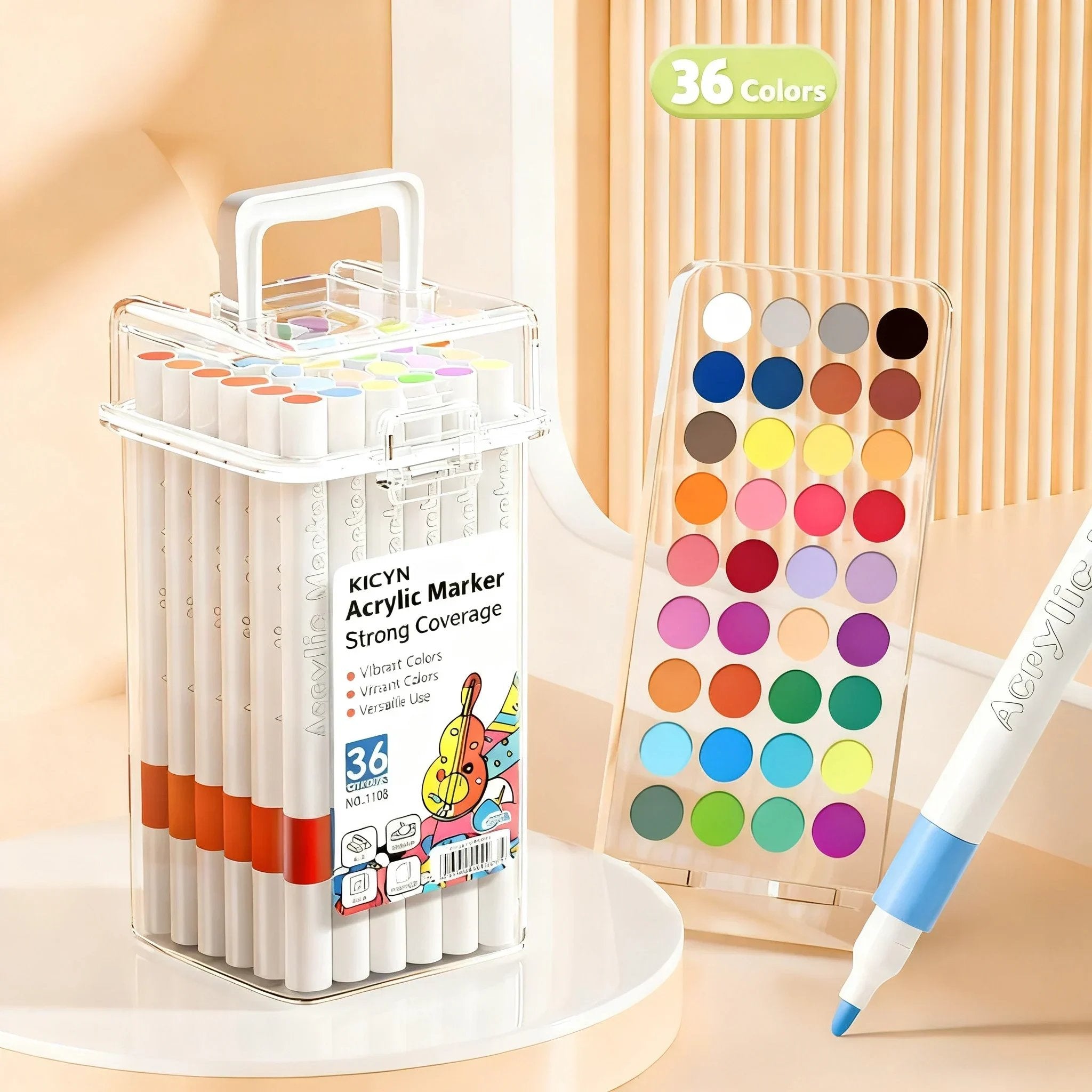 🌈Includes 36 Colored Pens