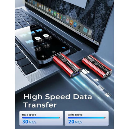 💥LAST DAY SALE 49% OFF-Flash Drive Intended for iPhone iPad, Memory Stick Storage for Photos and Videos Backup, Compatible with iPhone iPad Android PC, Plug and Play
