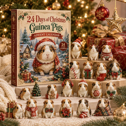 CHRISTMAS KICKOFF: 48%OFF - 2026 Guinea Pig Christmas Advent Calendar - 24 Days of Adorable Festive Surprises, Acrylic Ornaments Blind Box -Gift for Guinea Pig Lovers