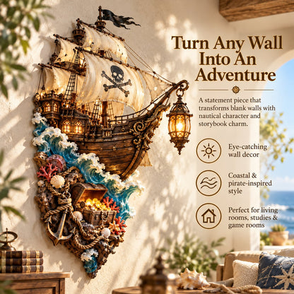 ⛵Ghost Ship Lantern – Light-Up Nautical Wall Decor