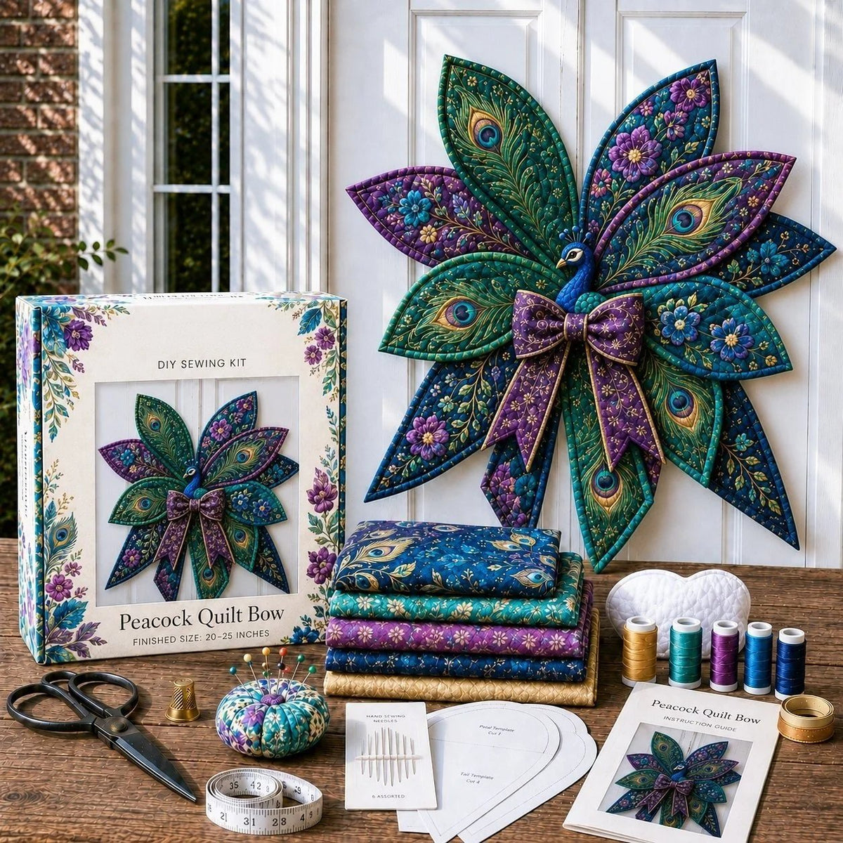 🔥LAST DAY 50% OFF - 🎀 Beginner-Friendly Oversized Quilted Bow Sewing Kit