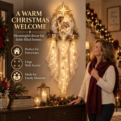 ✨49% OFF Today | Holy Family Star Veil – Meaningful Christmas Wall Decor