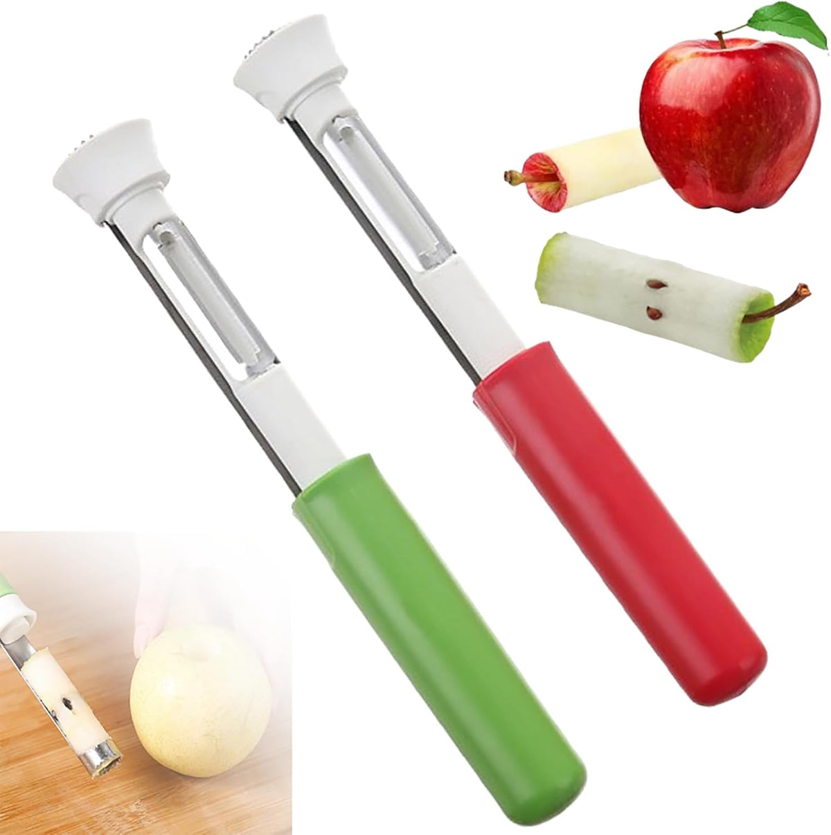 2-in-1 Stainless Steel Apple Corer & Peeler