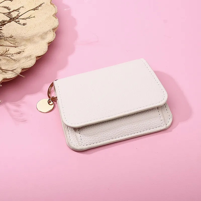 🌹RFID Short Wallets for Women – Fashionable Card Holder with Key Ring & Coin Purse