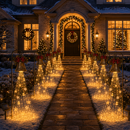 🎄🔥LAST DAY 70% OFF - 🔔Christmas Bell Cascade Solar Yard Light✨