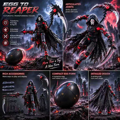 Reaper Transforming Egg – Black Mechanical Warrior – view 2