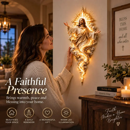 Light of the World Jesus Wall Sculpture