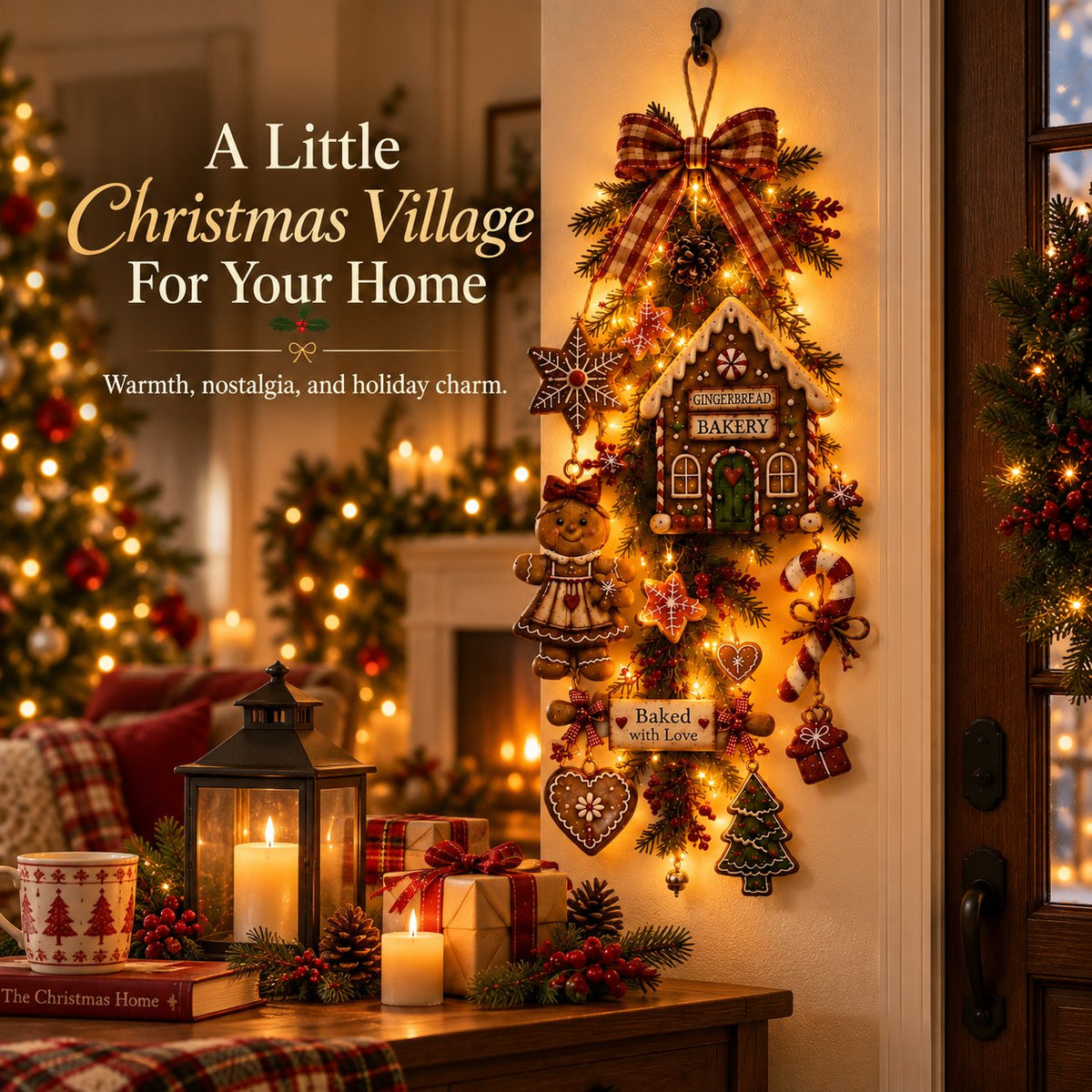 🎄 Gingerbread House Christmas Light Decoration