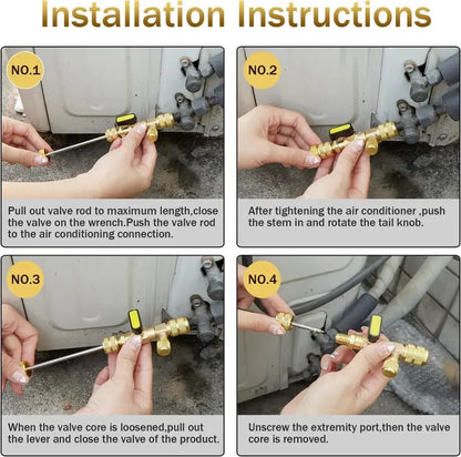 🔥✨Professional AC Valve Core Remover & Installer Kit