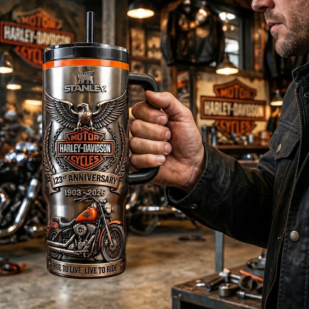 1903–2026 Motorcycle Heritage Anniversary Tumbler – product view 3
