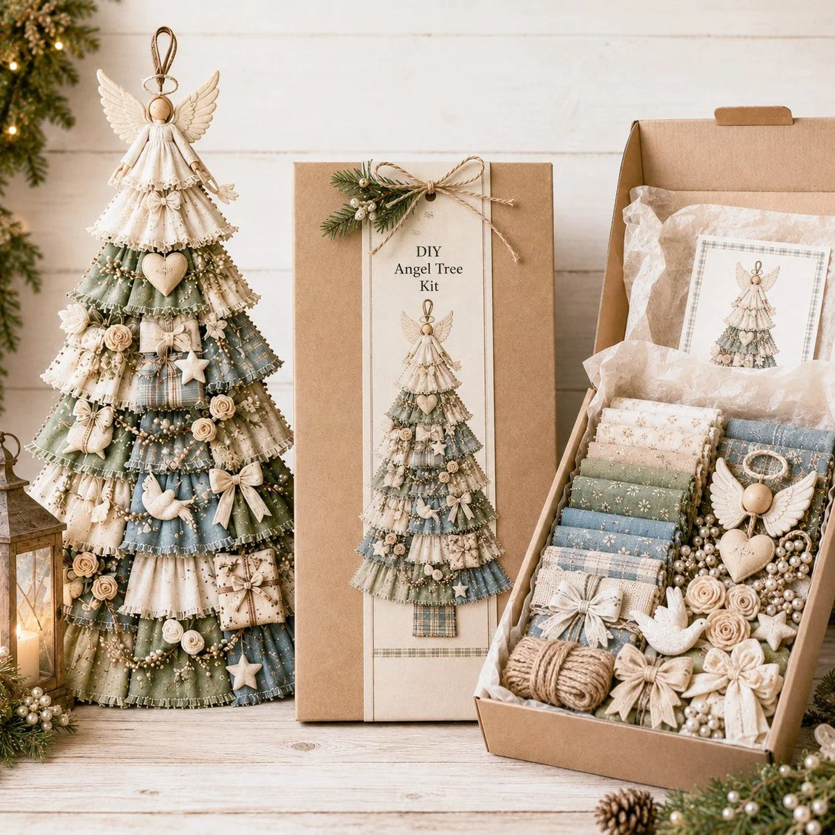 🔥 SPECIAL OFFER |🎄Beginner-Friendly DIY Oversized Patchwork Christmas Tree Door Hanging Kit💕