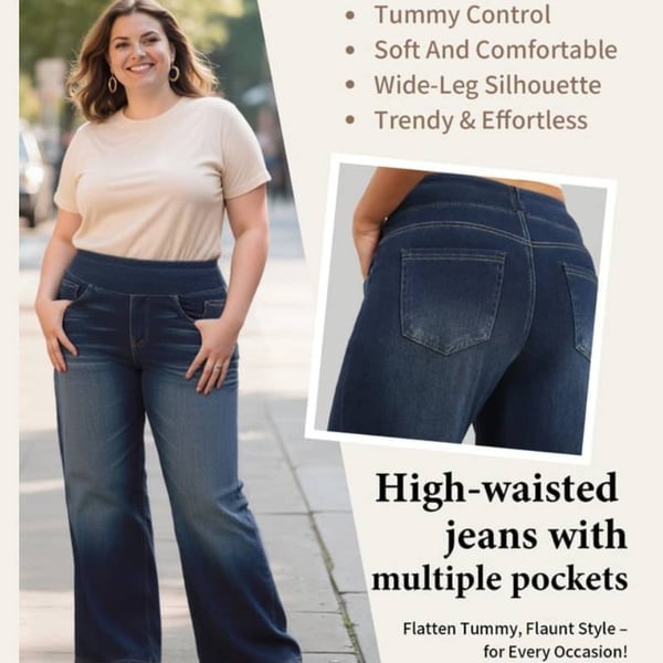 🔥Last Day 60% OFF🔥Women's High-Waisted Washed Baggy Wide