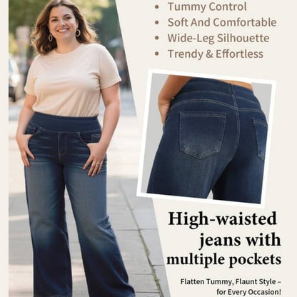 🔥Last Day 60% OFF🔥Women's High-Waisted Washed Baggy Wide