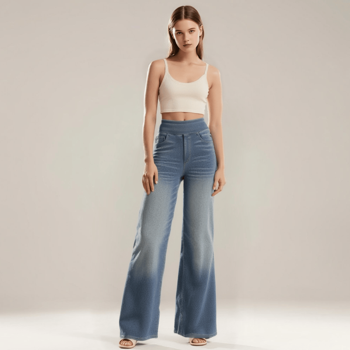 🔥Last Day 60% OFF🔥Women's High-Waisted Washed Baggy Wide