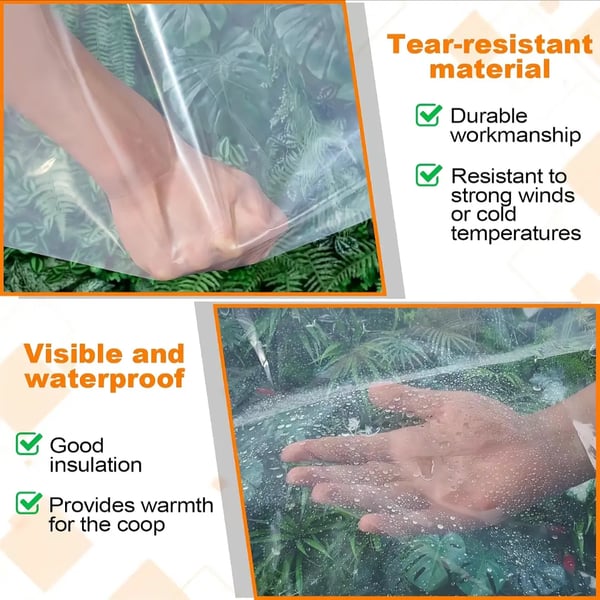 RainShield Pro Transparent Outdoor Tarp with Metal Grommets