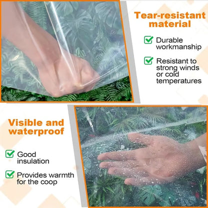 RainShield Pro Transparent Outdoor Tarp with Metal Grommets