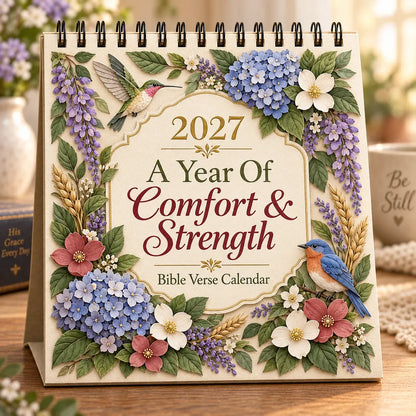 🔥 SPECIAL OFFER |✝️ 3D Christian Calendar 2027 | 12 Scripture Designs with Nature Scenes, Birds & Flowers for Faith-Filled Homes & Meaningful Gifts 🎁