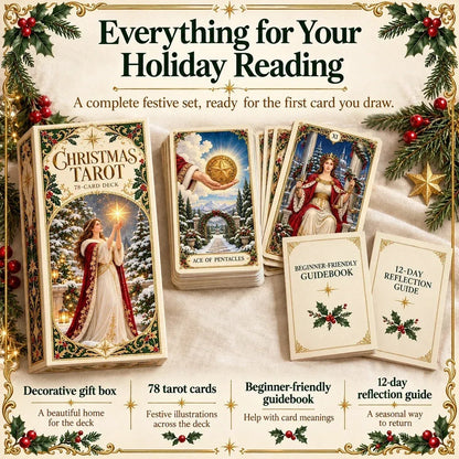 🔮 Yuletide Tarot Deck | 78 Festive Cards & A Guided 12-Day Holiday Ritual
