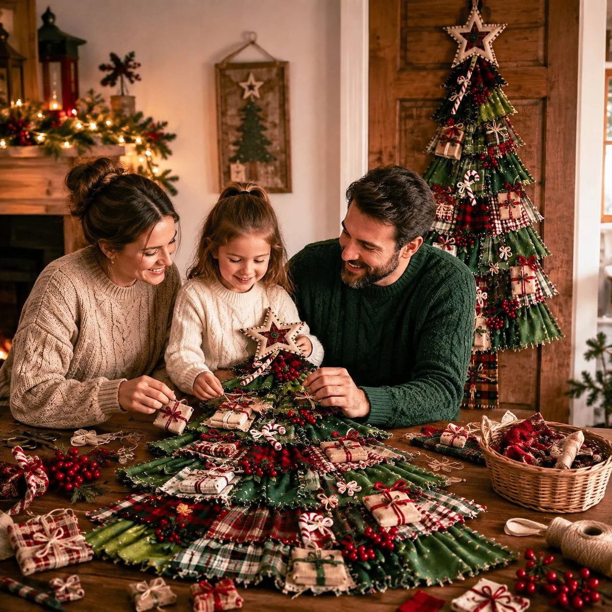 🔥 SPECIAL OFFER |🎄Beginner-Friendly DIY Oversized Patchwork Christmas Tree Door Hanging Kit💕