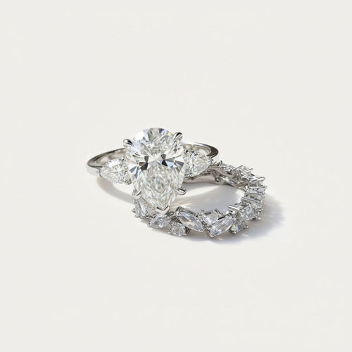 Teardrop Glimmer Ring Set