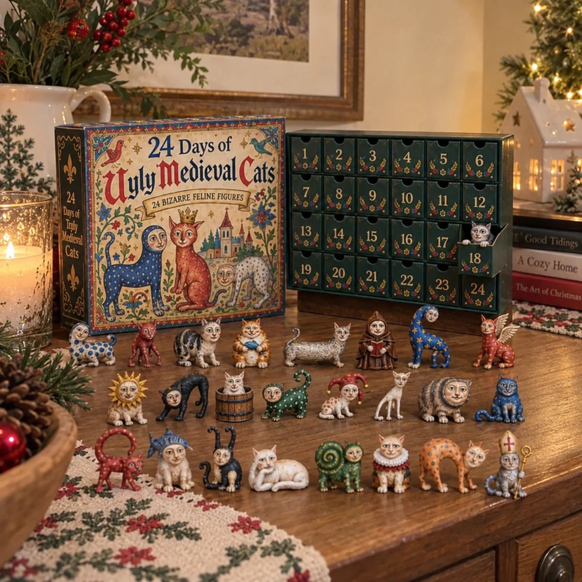 🎁 24 Days of Ugly Medieval Cats – Hilariously Weird Cat Advent Calendar 2026