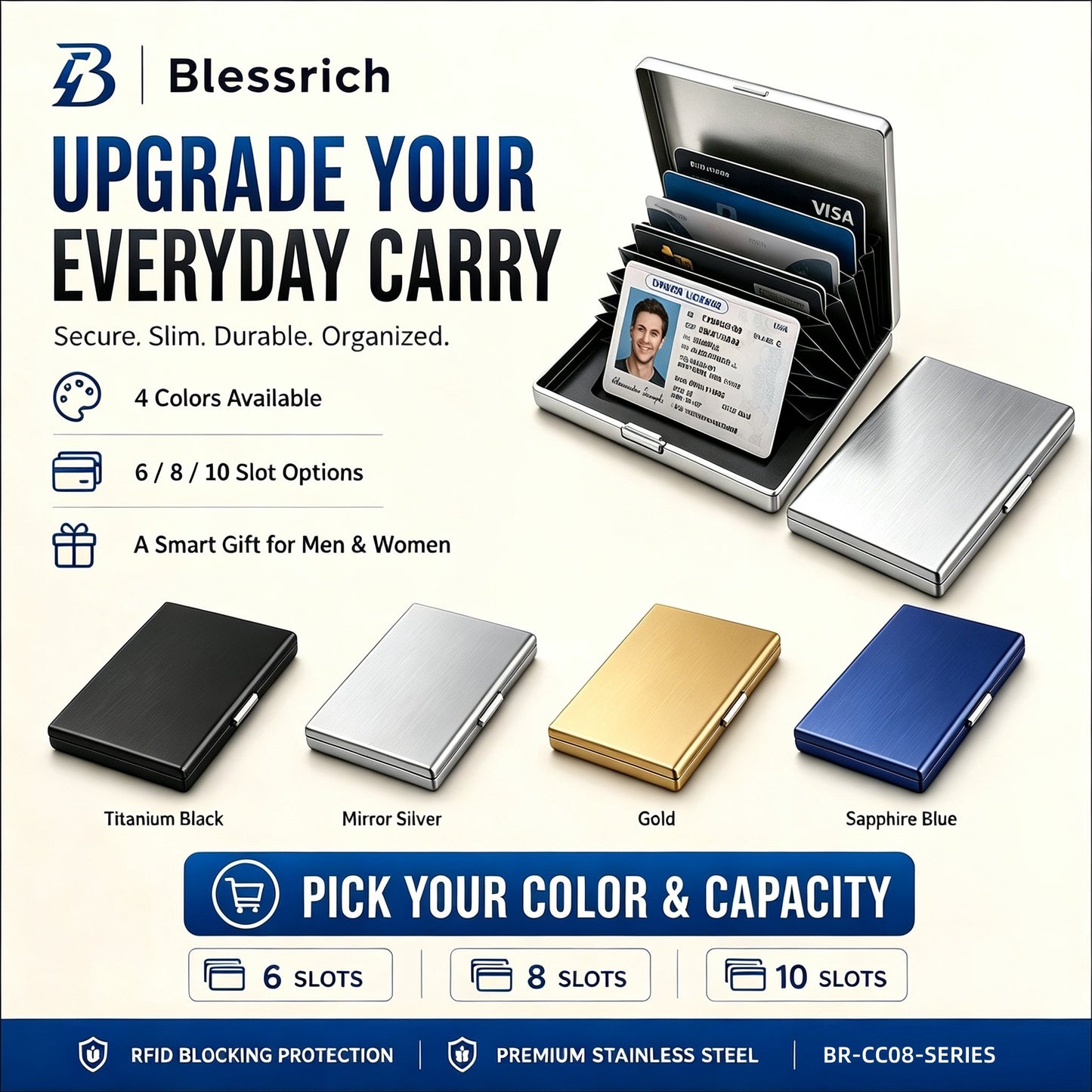 RFID Blocking Metal Card Holder