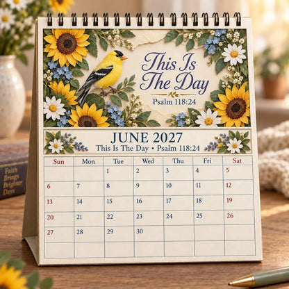 🔥 SPECIAL OFFER |✝️ 3D Christian Calendar 2027 | 12 Scripture Designs with Nature Scenes, Birds & Flowers for Faith-Filled Homes & Meaningful Gifts 🎁