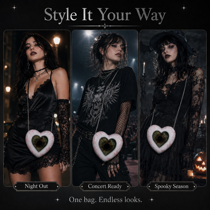 🔥Gothic Heart Eye Statement Crossbody Bag