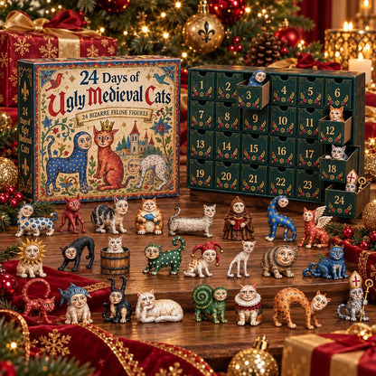 🎁 24 Days of Ugly Medieval Cats – Hilariously Weird Cat Advent Calendar 2026