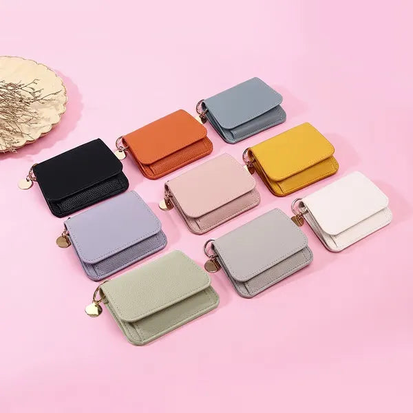🌹RFID Short Wallets for Women – Fashionable Card Holder with Key Ring & Coin Purse