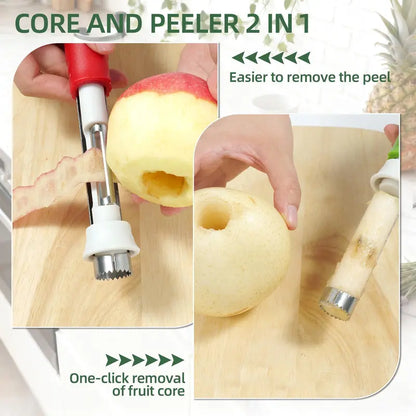 2-in-1 Stainless Steel Apple Corer & Peeler