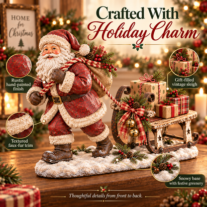 Santa’s Christmas Sleigh Farmhouse Table Decor