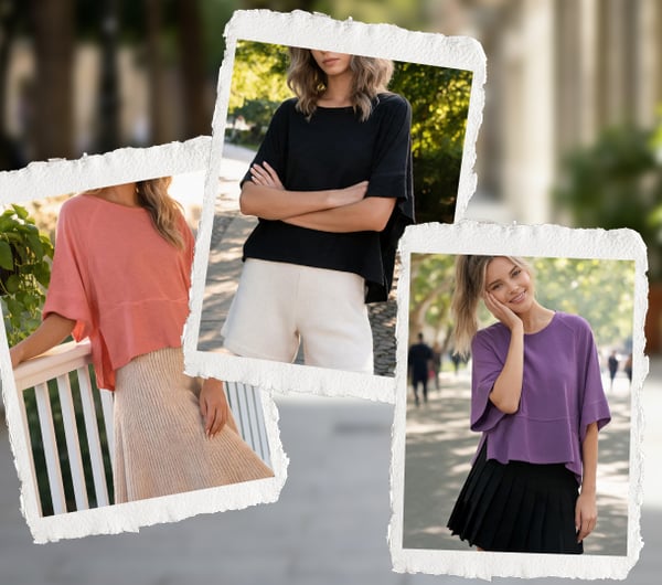 Solid color T-shirt styled for casual and dressy outfits