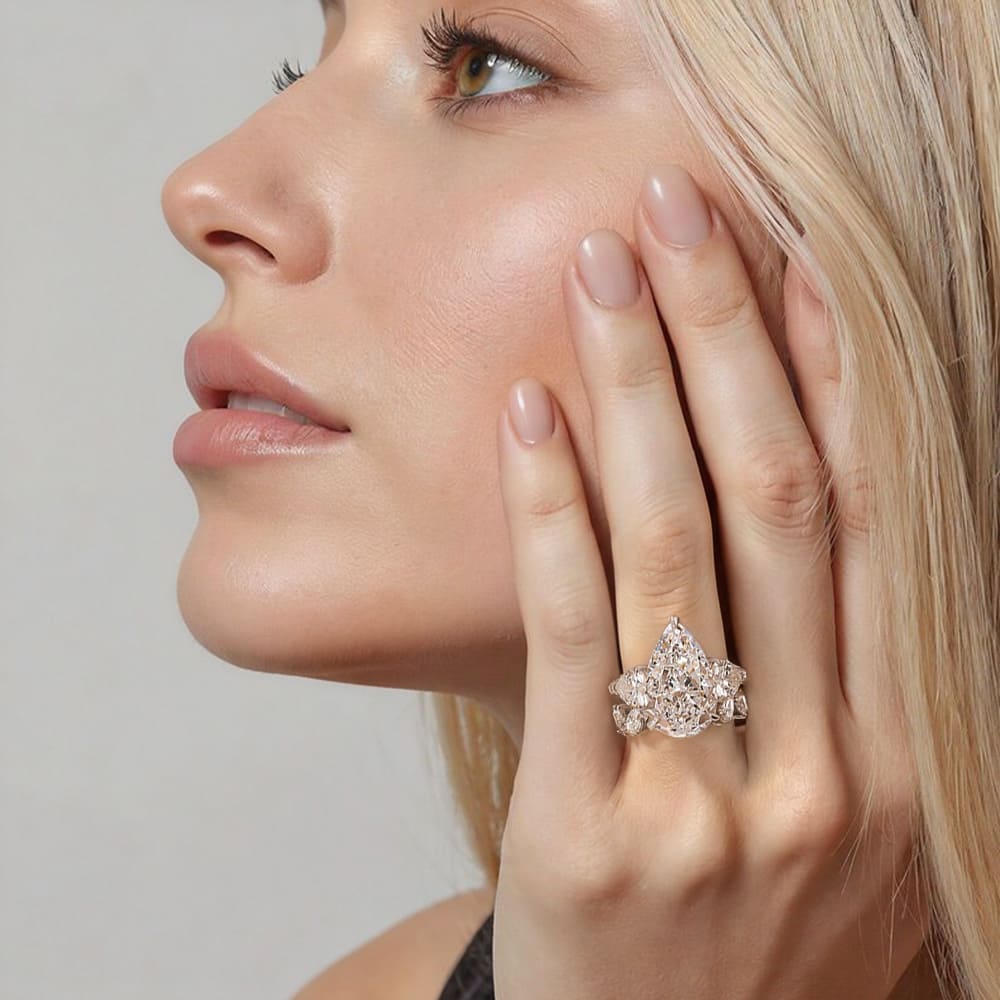 Teardrop Glimmer Ring Set