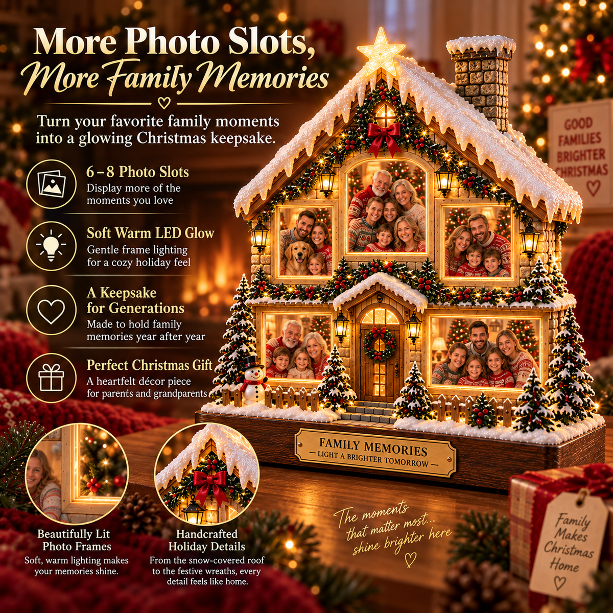Home Sweet Home Family Photo Memory Lamp